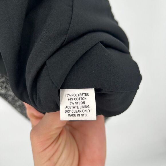 SLATE & WILLOW Gray White Skinny Tie Tweed Sleeveless Shift Mini Dress Size 8 - Picture 9 of 9